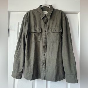 Olive Green AE77 Premium Brushed Twill Workshirt